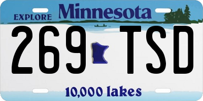 MN license plate 269TSD