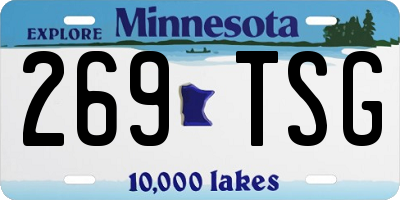 MN license plate 269TSG