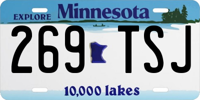 MN license plate 269TSJ