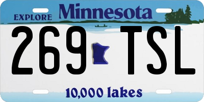 MN license plate 269TSL