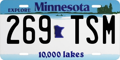 MN license plate 269TSM