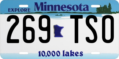 MN license plate 269TSO