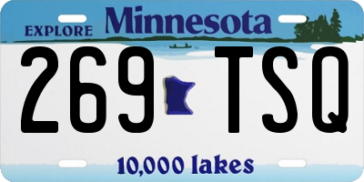 MN license plate 269TSQ