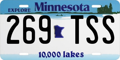 MN license plate 269TSS