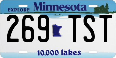 MN license plate 269TST