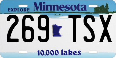 MN license plate 269TSX