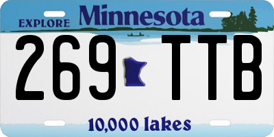 MN license plate 269TTB