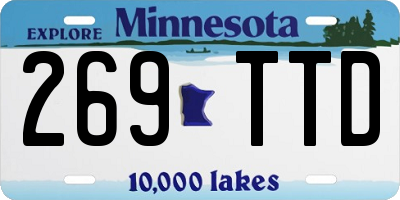 MN license plate 269TTD