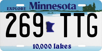MN license plate 269TTG