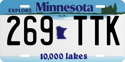 MN license plate 269TTK