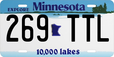 MN license plate 269TTL