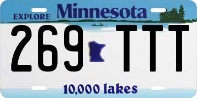 MN license plate 269TTT