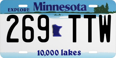 MN license plate 269TTW