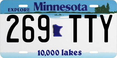 MN license plate 269TTY
