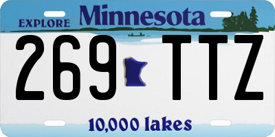 MN license plate 269TTZ