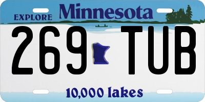 MN license plate 269TUB