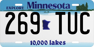 MN license plate 269TUC