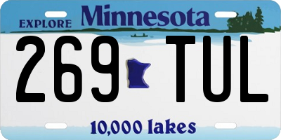 MN license plate 269TUL