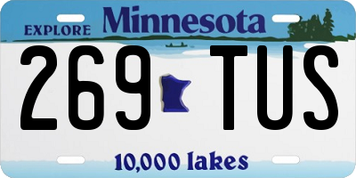 MN license plate 269TUS