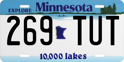 MN license plate 269TUT