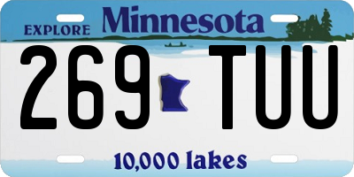 MN license plate 269TUU