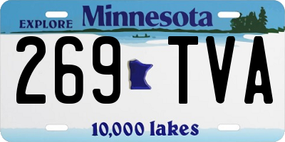 MN license plate 269TVA