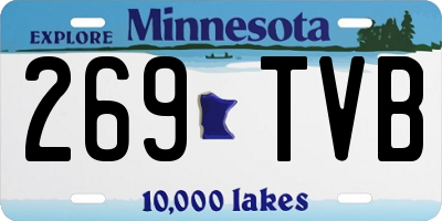 MN license plate 269TVB