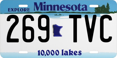 MN license plate 269TVC