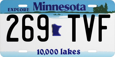 MN license plate 269TVF