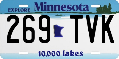 MN license plate 269TVK