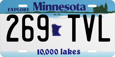 MN license plate 269TVL