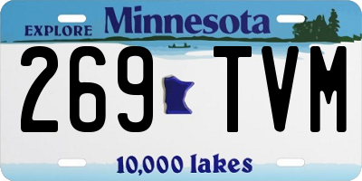 MN license plate 269TVM