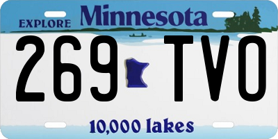 MN license plate 269TVO