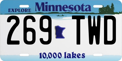 MN license plate 269TWD