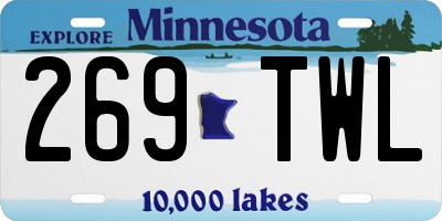 MN license plate 269TWL