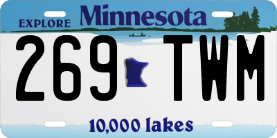 MN license plate 269TWM