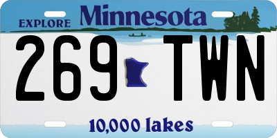 MN license plate 269TWN