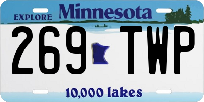 MN license plate 269TWP