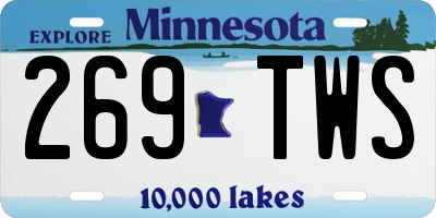 MN license plate 269TWS