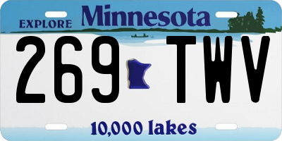 MN license plate 269TWV