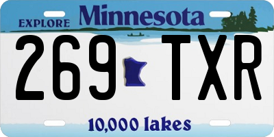 MN license plate 269TXR