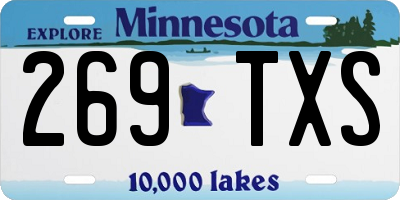 MN license plate 269TXS