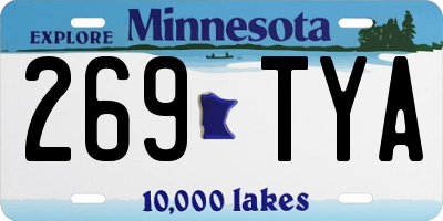 MN license plate 269TYA