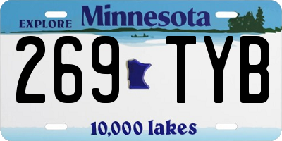 MN license plate 269TYB