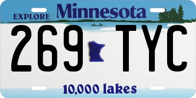 MN license plate 269TYC