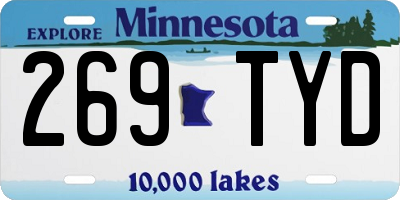 MN license plate 269TYD