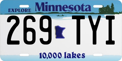MN license plate 269TYI