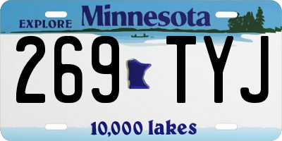 MN license plate 269TYJ