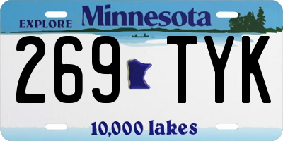 MN license plate 269TYK