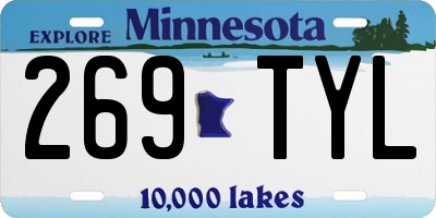 MN license plate 269TYL